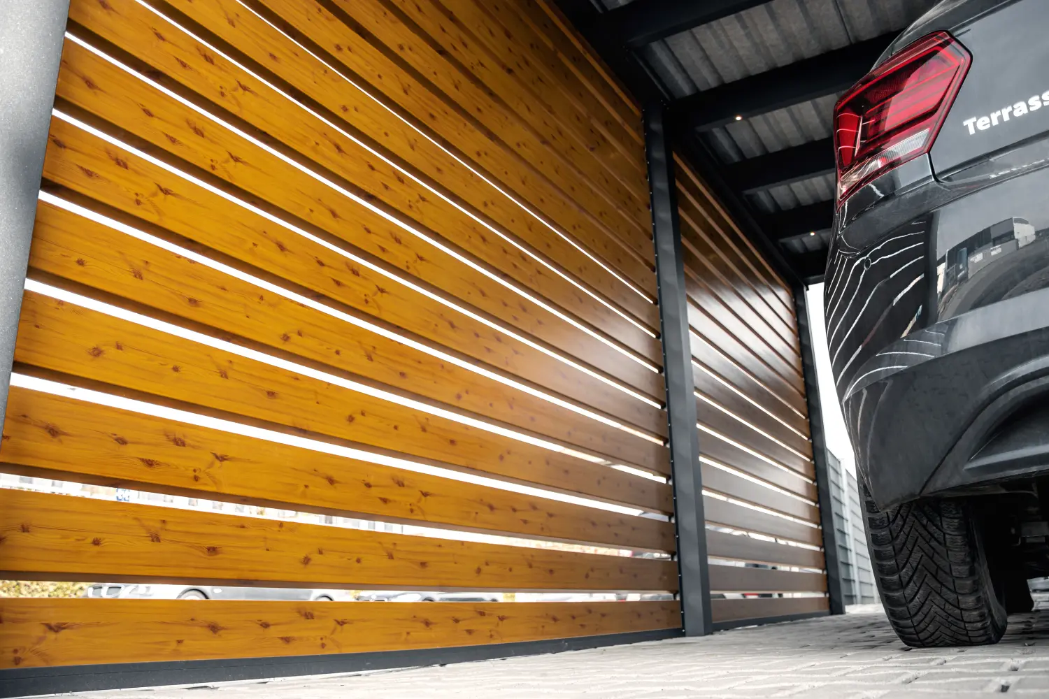 Flachdachcarport