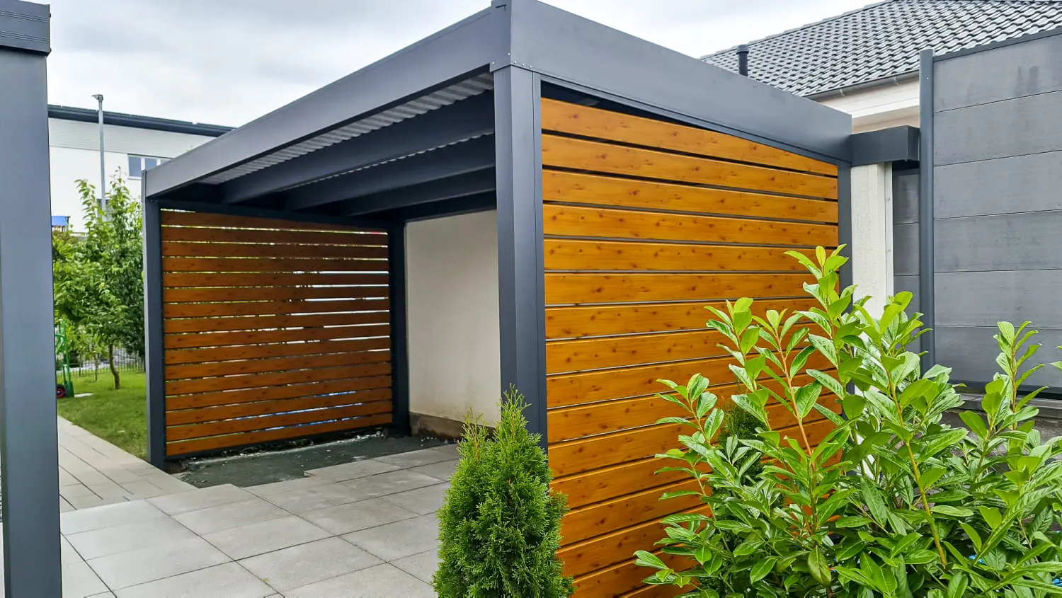 Flachdachcarport