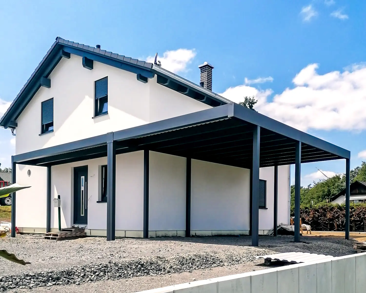 Flachdachcarport