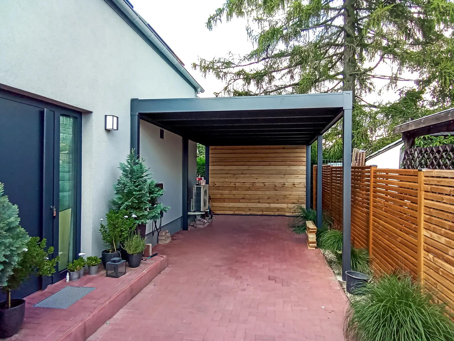 Flachdachcarport