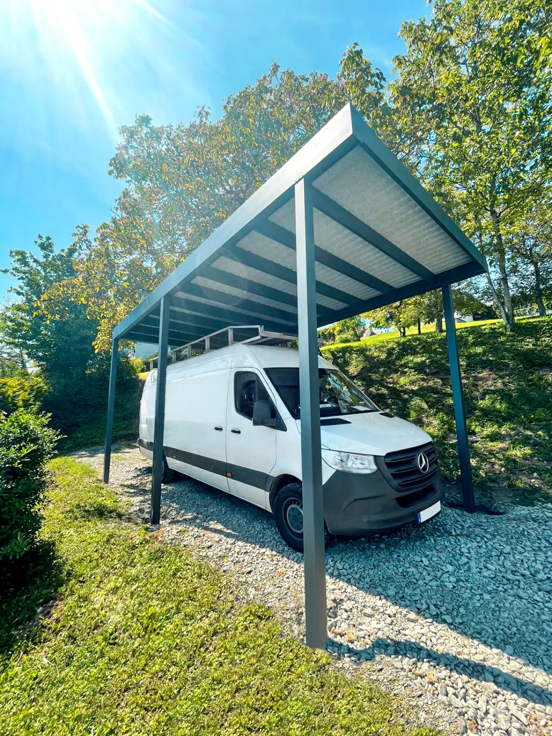 Flachdachcarport