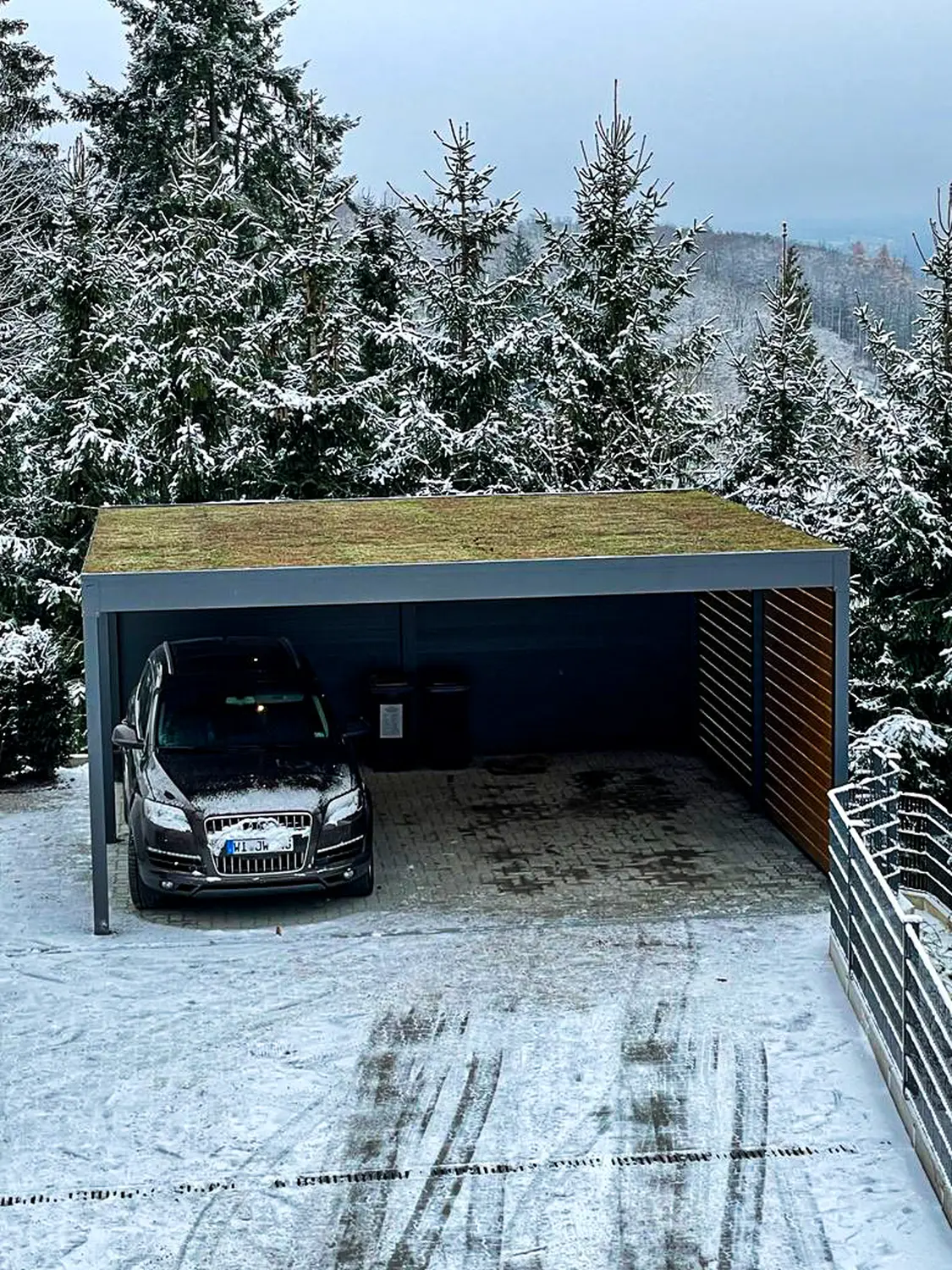 Flachdachcarport