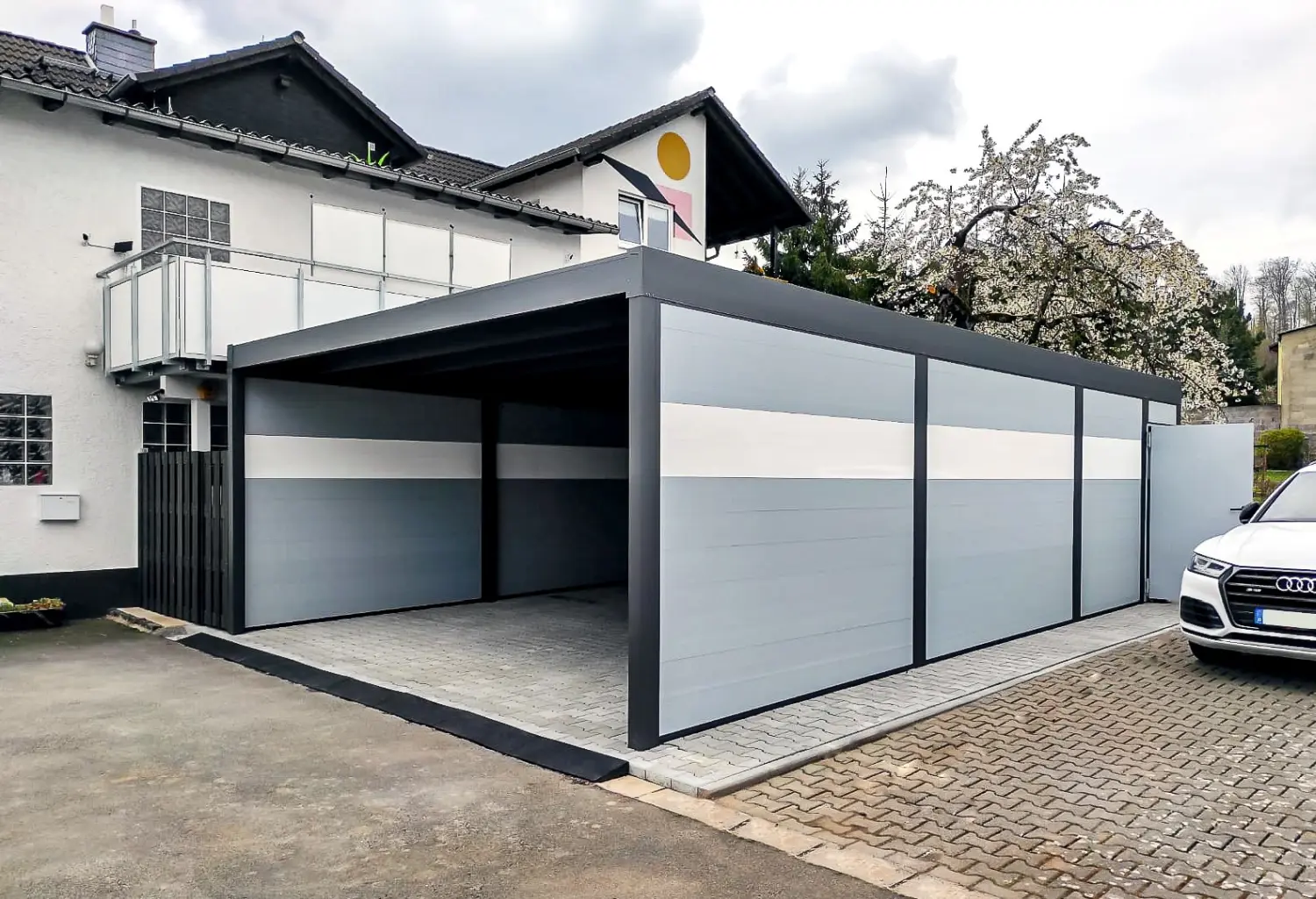 Flachdachcarport