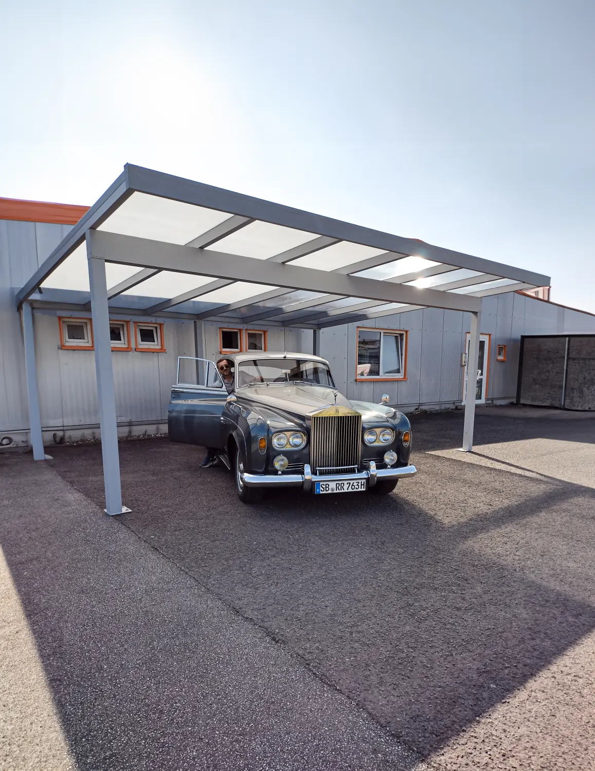 Flachdachcarport